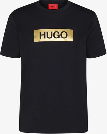 Hugo czarny t-shirt koszulka meska logo napis Hugo Boss r.L - zdjęcie 2