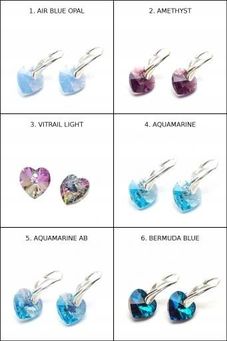 Coral Jewelry Srebrne Kolczyki Z Kryształami Swarovski Serca 10 - zdjęcie 4