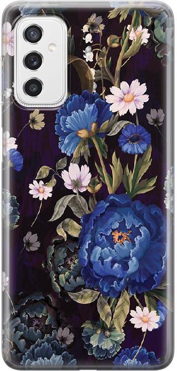 Etui Silikonowe Z Nadrukiem Samsung Galaxy M23 5G Niebieskie Piwonie