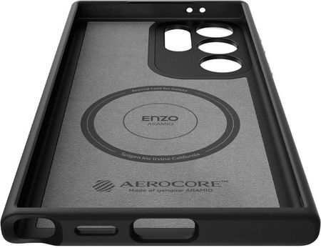 Etui Spigen Enzo Aramid Do Samsung Galaxy S24 Ultra Czarny Matowy - zdjęcie 6