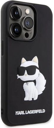 Karl Lagerfeld Etui Rubber Choupette 3D Na Iphone 14 Pro Czarne - zdjęcie 2