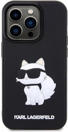 Karl Lagerfeld Etui Rubber Choupette 3D Na Iphone 14 Pro Czarne - zdjęcie 3