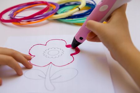 DŁUGOPIS 3D Dla Dzieci DRUKARKA WKŁADY PLA 110 METRÓW 3D PEN Zestaw Różowy - zdjęcie 5