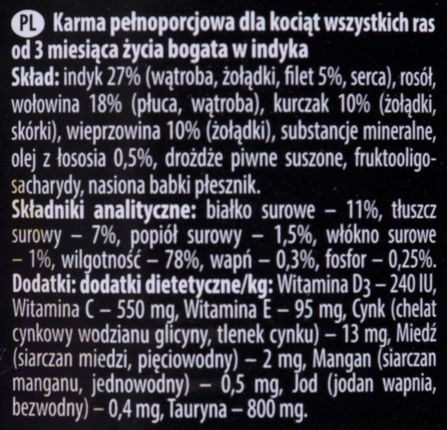 Dolina Noteci Premium Junior Indyk Karma Dla Kota 400G - zdjęcie 2