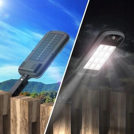 Mocna Lampa Solarna 400W Led Uliczna Z Czujnikiem Zmierzchu I Ruchu +Pilot - zdjęcie 4