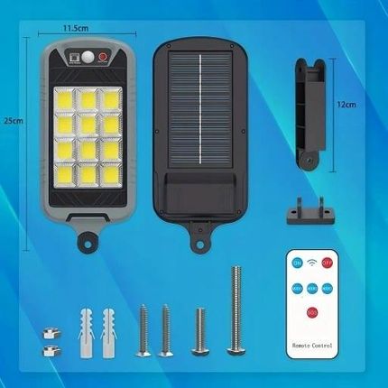 Mocna Lampa Solarna 400W Led Uliczna Z Czujnikiem Zmierzchu I Ruchu +Pilot - zdjęcie 5