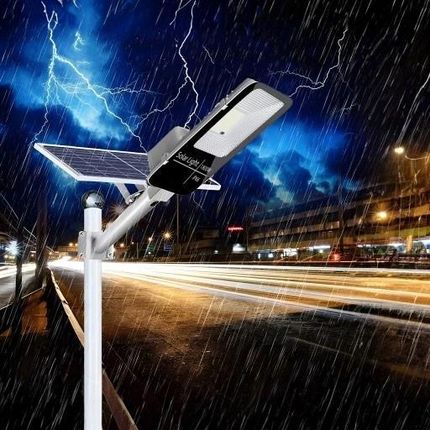 Mocna Lampa Solarna Led 1800W Latarnia Uliczna Czujnik Zmierzchu + Pilot - zdjęcie 6