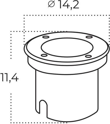Azzardo Najazdowa Aros Led 12W 3000K Do Ogrodu Ip67 Stal (Az5843) - zdjęcie 2