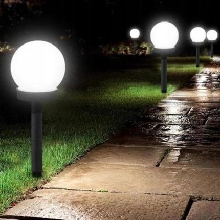 12 X Lampa Ogrodowa Led Kula Biała Solarna Lampki - zdjęcie 6