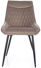 Zdjęcie Signal Krzesło Agat Velvet Czarny Stelaż C.Beż Bluvel 40 - Końskie