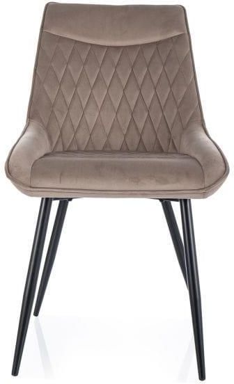 Zdjęcie Signal Krzesło Agat Velvet Czarny Stelaż C.Beż Bluvel 40 - Końskie