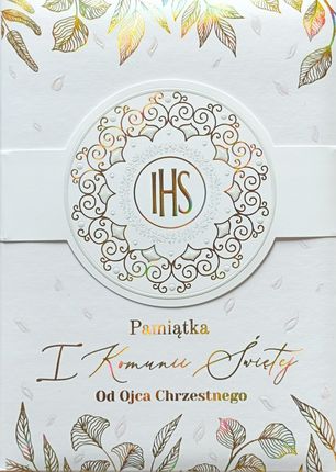 Kartki Z Kotkiem Album A5 Pamiątka Komunii Św. Od Ojca Chrzestnego - zdjęcie 3