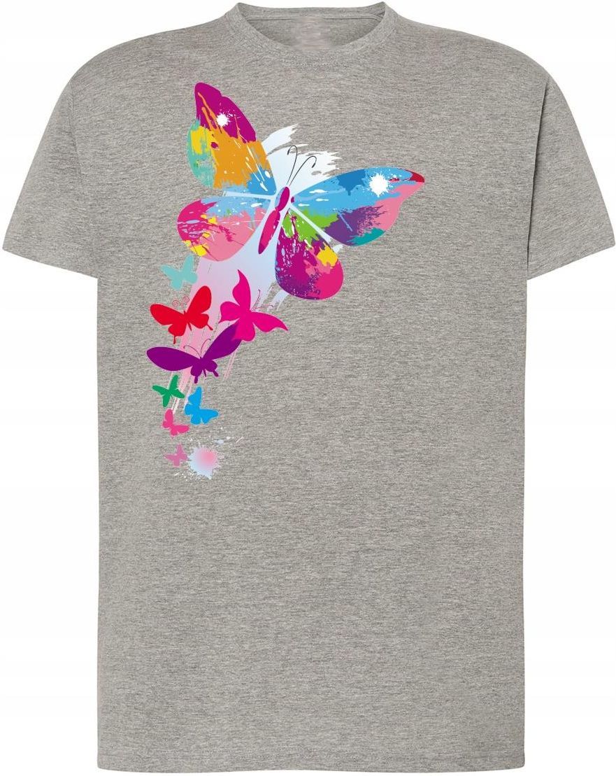 T Shirt męski nadruk Motyl R l Ceny i opinie Ceneo pl