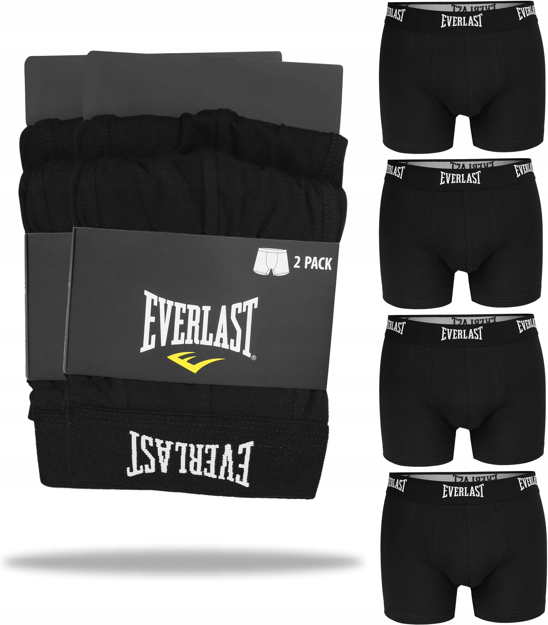 Everlast Bokserki Męskie Bawełniane Czarne 4 sztuki Rozmiar L Ceny i