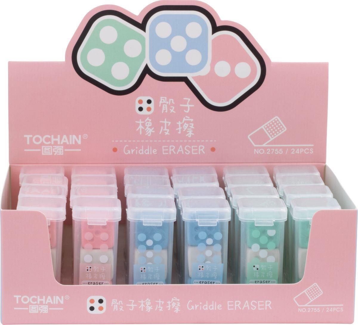 Zdjęcie Gdd Gumka Do Ołówka Kostki Gry 3Szt. 24Szt. - Czempiń