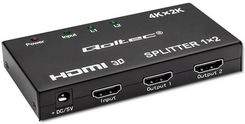 Aktywny rozdzielacz Splitter 2 x HDMI 4K x 2K Qoltec 3.4Gb/s High stability