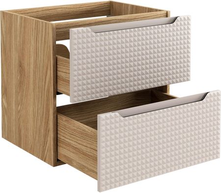 Comad Szafka Łazienkowa Pod Umywalkę Luxor 60 Cm Beż Jasne Drewno 82 60 2S 100474512 - zdjęcie 3