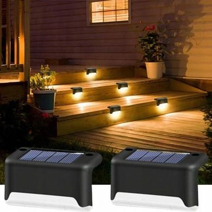 6X Lampki Solarne Ogrodowe Led Na Schody Taras Płot Oświetlenie Balkon - zdjęcie 2