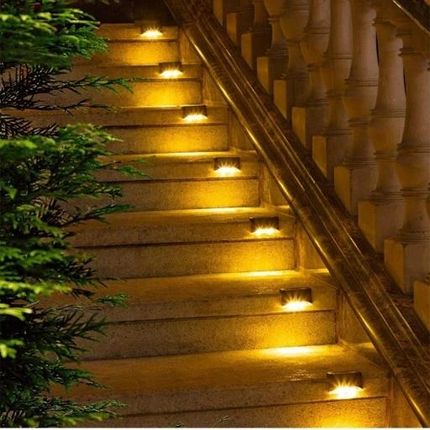 6X Lampki Solarne Ogrodowe Led Na Schody Taras Płot Oświetlenie Balkon - zdjęcie 4