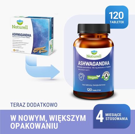 Naturell Ashwagandha 120 sztuk - zdjęcie 2