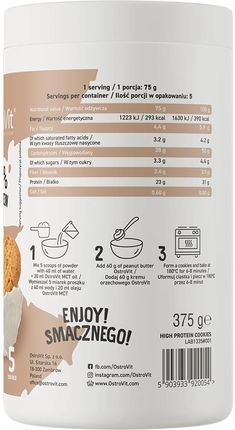 OstroVit High Protein Cookies 375 g - zdjęcie 2