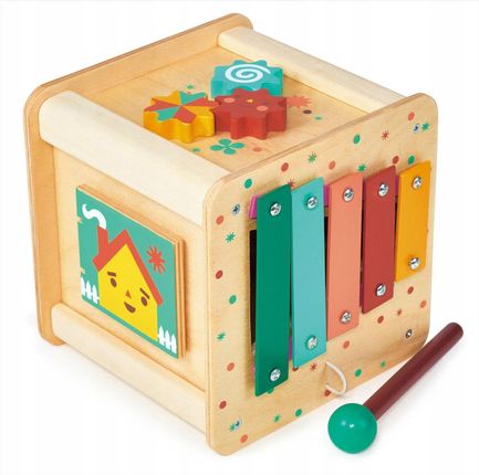 Mentari Toys Drewniana Kostka Sensoryczna, - zdjęcie 3