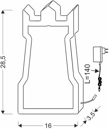 Candellux Tower Lampa Stołowa 11W Led 3000K Iq Kids Złoty 41 27238 - zdjęcie 2