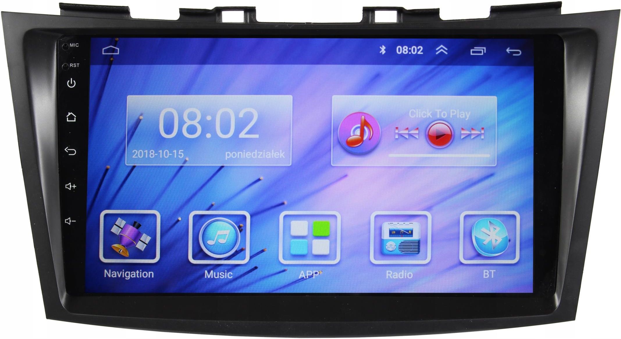 Radioodtwarzacz Samochodowy Smart Auto Radio Nawigacja Gps Suzuki Swift