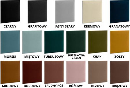Smartlife Panele Ścienne Tapicerowane 50X50 Kwadrat Czarny Welur Miękki - zdjęcie 3