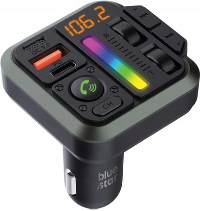 Blue Star Transmiter Fm Qc3 0 Pd 20W Autobeat Mt04B Czarny - zdjęcie 2