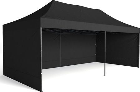 Namiot Handlowy Ekspresowy 3X6m 3 Ściany Czarny - zdjęcie 5