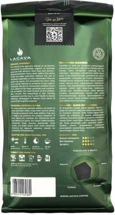 Lacava Specialty Coffee Roastery Ziarnista Certified Espresso Blend Bio 1kg - zdjęcie 2