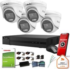 Zdjęcie Hilook Zestaw Monitoringu 4 Kamer 5Mpx Tvicam-T5M-20Dl Z Dyskiem 1Tb (HMPZ39728T4) - Sośnicowice