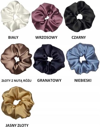 JEDWABNE GUMKI DO WŁOSÓW BOX PREZENTOWY SCRUNCHIE 2-PAK KOLORY ROZMIAR L - zdjęcie 4