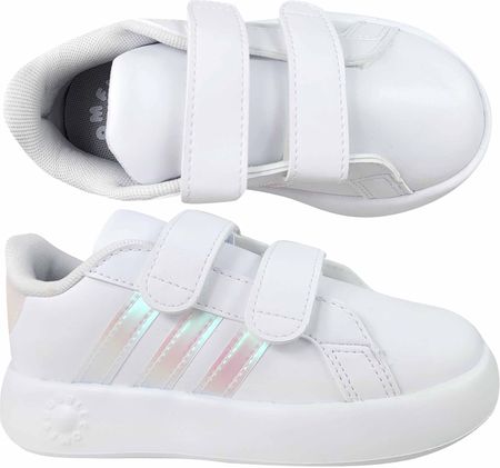 Adidas Grand Court 2.0 Cf ID5265 Buty Dziecięce Trampki Na Rzepy Białe - zdjęcie 3
