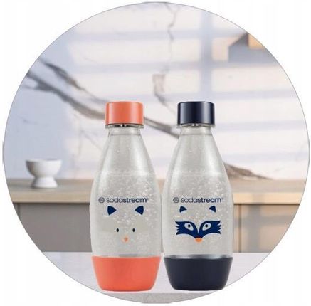 SodaStream Butelki na wodę Fuse Little Heroes - koralowa i niebieska, 2x500ml - !!! 24h WYSYŁKA !!! - zdjęcie 2
