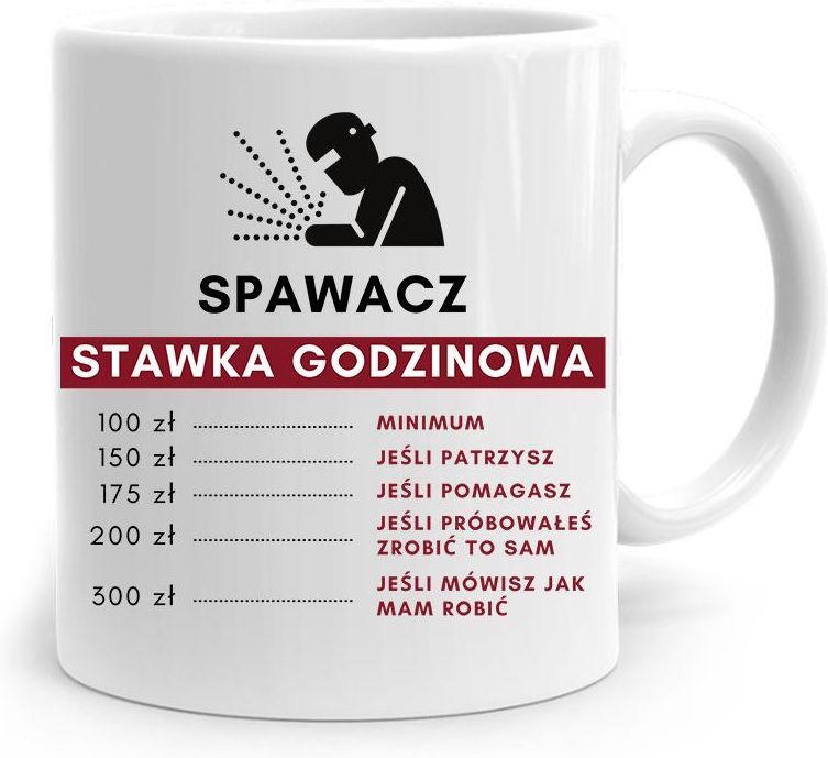 Polidraw Kubek Dla Spawacza Stawka Godzinowa Z Nadrukiem Ze Zdjęciem