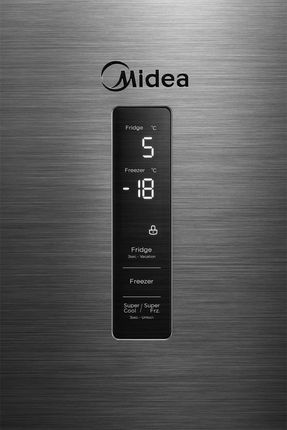 Lodówka Midea MDRB521MGA46O z zamrażalnikiem dolnym 201 cm Srebrna - zdjęcie 5