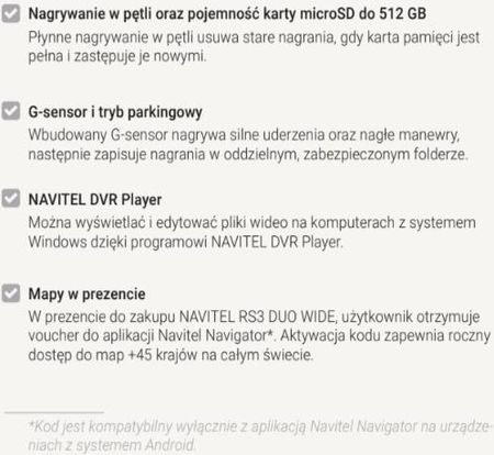 Navitel Wideorejestrator Rs3 Duo Wide - zdjęcie 3