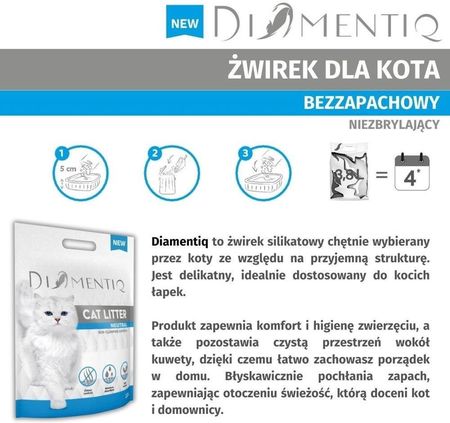 Diamentiq Żwirek Neutral 30L+Karton - zdjęcie 5