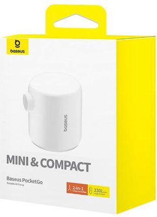 Baseus Pocketgo 3,5Kpa 230L/Min Biały - zdjęcie 2