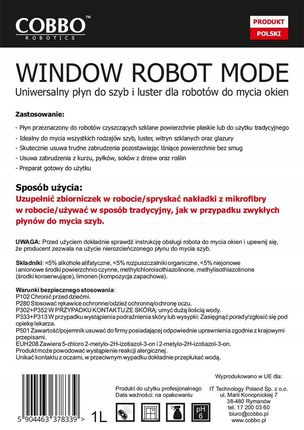 Cobbo Środek Czyszczący Window Robot Mode 1L - zdjęcie 3