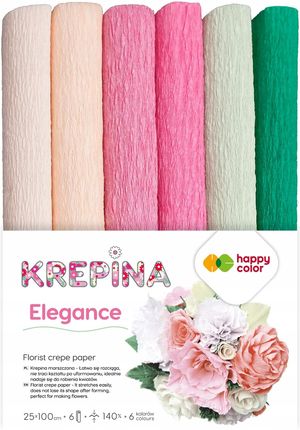 Happy Color Krepina Florystyczna 25X100Cm Mix Elegance - zdjęcie 3