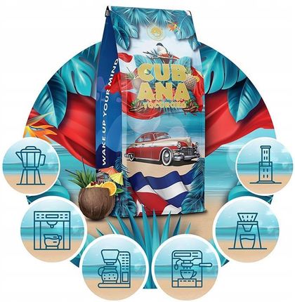 Blue Orca Coffee Ziarnista 2kg Zestaw Świeżo Palona Cubana +Macaw - zdjęcie 3