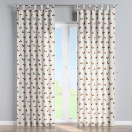 Dekoria Zasłona na szelkach 1 szt. brązowe kurki kremowym tle Flowers 130x260 cm - zdjęcie 2