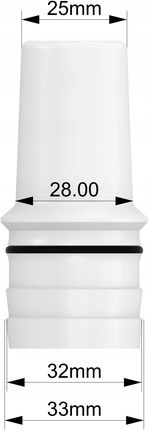 Złączka Z Uszczelką Adapter Do Odkurzacza Skimmera Węża Rury Basenowej 32mm - zdjęcie 3