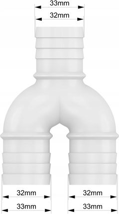Złączka Rozdzielacz Trójnik Węża Rury Basenowej Basenu Bestway Intex 32mm - zdjęcie 4