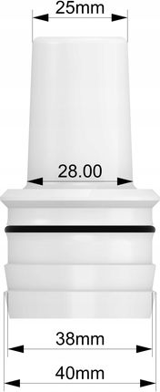Złączka Z Uszczelką Adapter Do Odkurzacza Skimmera Węża Rury Basenowej 38mm - zdjęcie 2