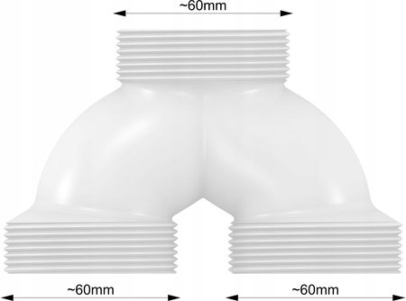 Złączka Rozdzielacz Trójnik Węża Rury Basenowej Basenu 38mm Z Gwintem 60mm - zdjęcie 4