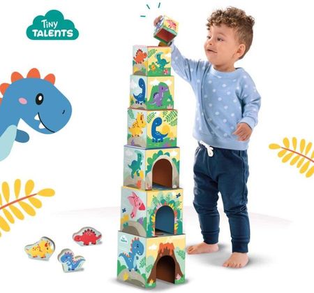 SES Wieża z klocków z figurami dinozaurów 13202 32026 - zdjęcie 3